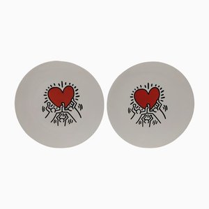 Plates by Keith Haring, 1990s, Set of 2-EI-1138673