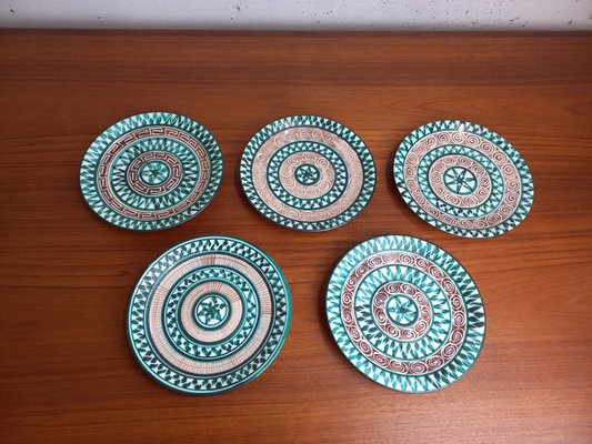 Plates by Robert Picault, 1950s, Set of 5-TUK-2018380