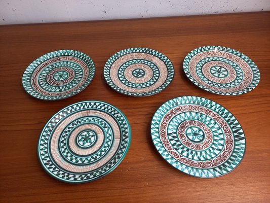 Plates by Robert Picault, 1950s, Set of 5-TUK-2018380