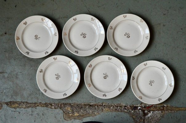 Plates from Badonviller France, 1950s, Set of 6-AIU-1283410