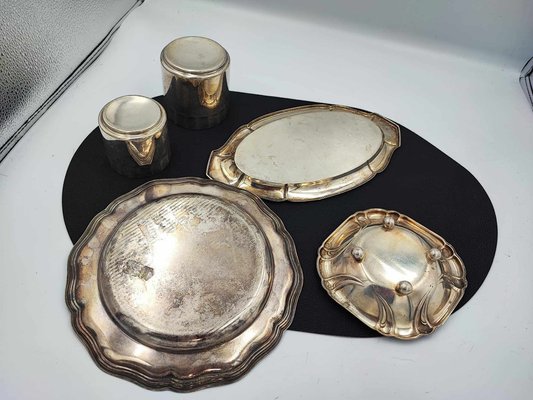 Plates, Trays, Plate & Containers, 1920s, Set of 5-CAQ-1794812