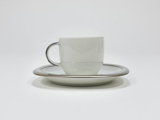 Platinum Espresso Coffee Cups attributed to Timo Sarpaneva for Rosenthal, Finland, 1980s, Set of 12-MWV-2027502