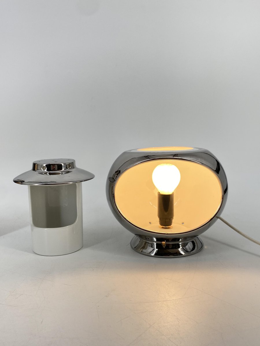 Platinum-Plated Version of the Valencia Table Lamp by Marcello Cuneo for Philips, in the Original Box, 1960s