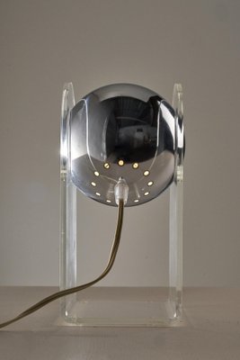 Plexi and Chrome Table Lamp by Gino Sarfatti, 1980-POG-1821509