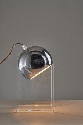 Plexi and Chrome Table Lamp by Gino Sarfatti, 1980-POG-1821509