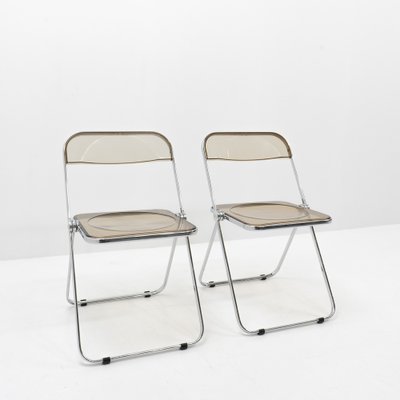 Plia Chairs by Giancarlo Piretti for Castelli, 1970s, Set of 2-TJQ-1378179