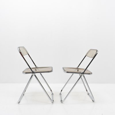 Plia Chairs by Giancarlo Piretti for Castelli, 1970s, Set of 2-TJQ-1378179