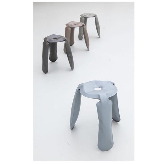 Plopp Stool in Math Gray Aluminum by Zieta