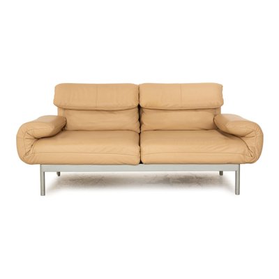 Plura Leather Two Seater Beige Sofa from Rolf Benz-RQW-1819591