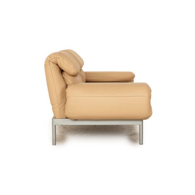 Plura Leather Two Seater Beige Sofa from Rolf Benz-RQW-1819591