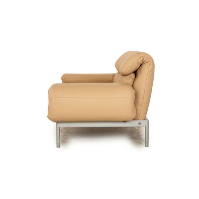 Plura Leather Two Seater Beige Sofa from Rolf Benz-RQW-1819591