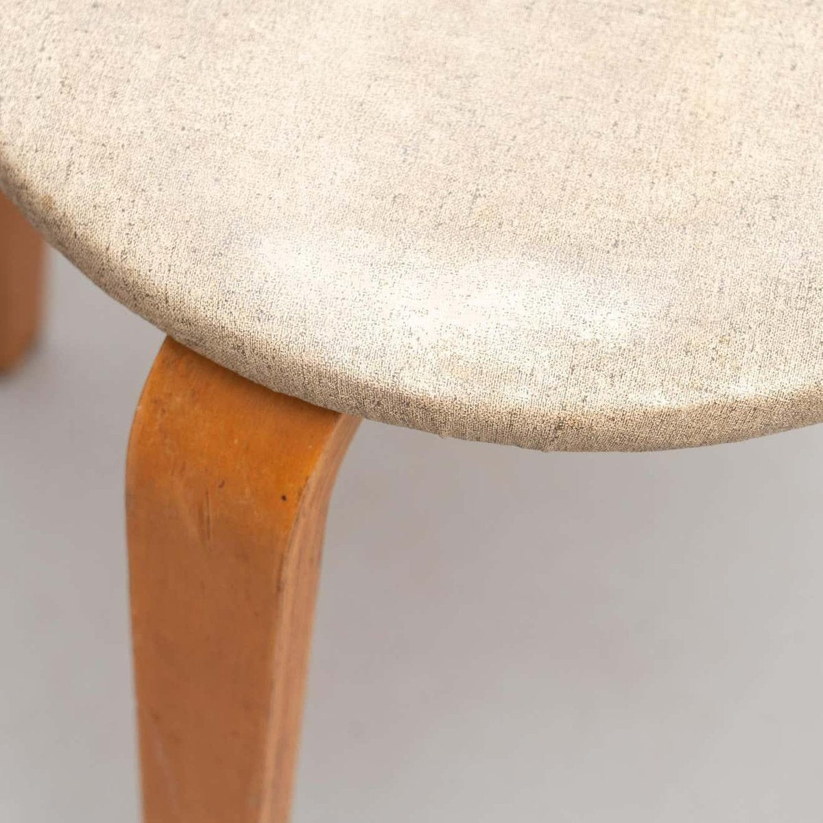 Plywood and Upholstery Chair and Stools attributed to Cor (Cornelius Louis) Alons for Den Boer, Set of 2