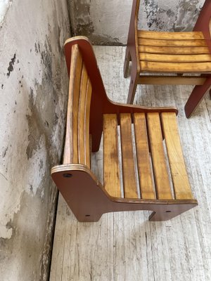 Plywood Chairs, 1980s, Set of 4-LCU-1406570