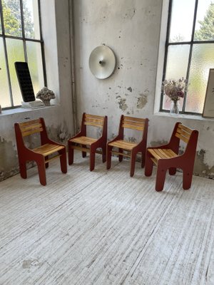 Plywood Chairs, 1980s, Set of 4-LCU-1406570