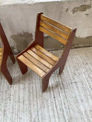 Plywood Chairs, 1980s, Set of 4-LCU-1406570