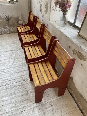 Plywood Chairs, 1980s, Set of 4-LCU-1406570