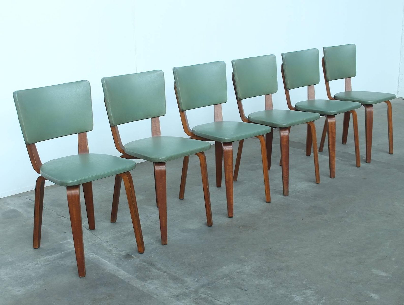 Plywood Dining Chairs by Cor Alons for Gouda den Boer, 1940s, Set of 6