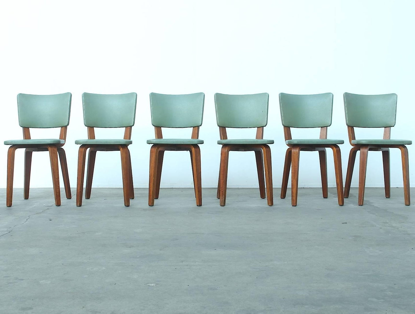 Plywood Dining Chairs by Cor Alons for Gouda den Boer, 1940s, Set of 6