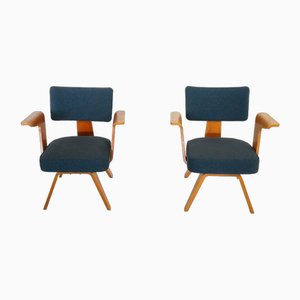 Plywood HF506 Easy Chairs by Cor Alons for Gouda Den Boer, the Netherlands, 1950s, Set of 2-TEA-1750160