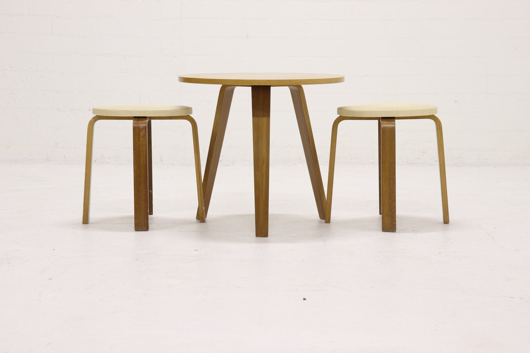 Plywood Stools by Cor Alons for Gouda den Boer, 1950s, Set of 2