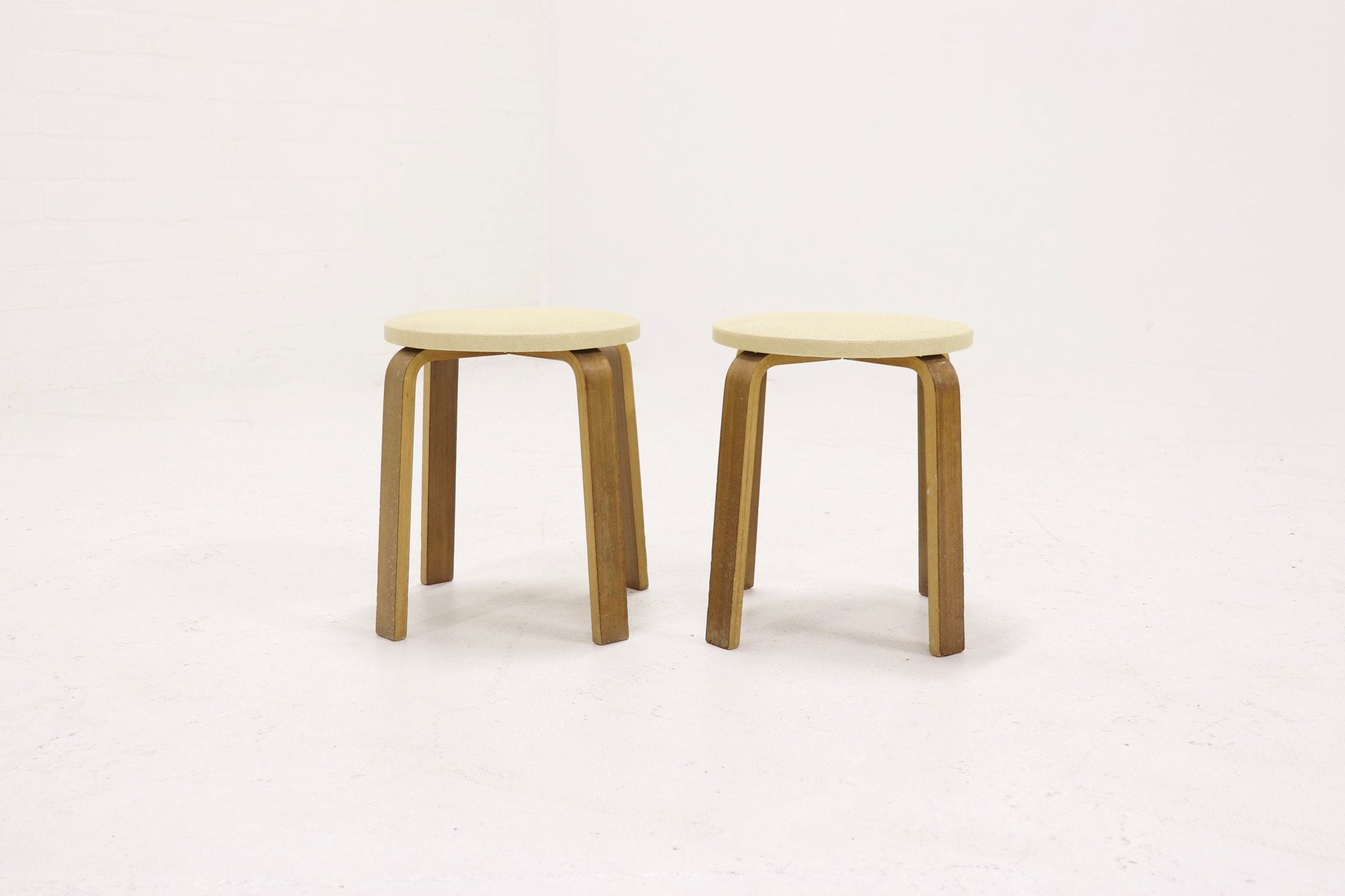 Plywood Stools by Cor Alons for Gouda den Boer, 1950s, Set of 2