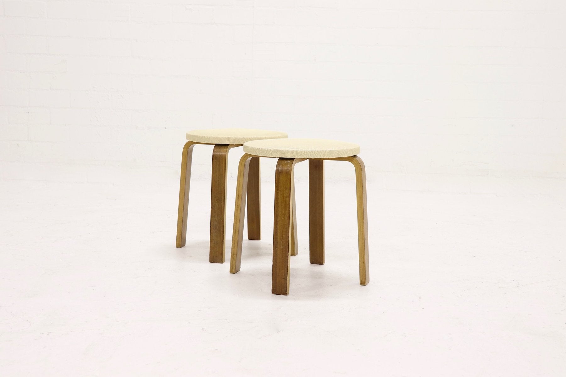 Plywood Stools by Cor Alons for Gouda den Boer, 1950s, Set of 2