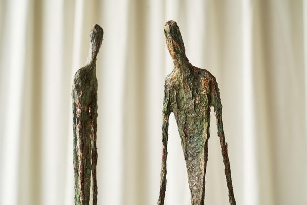 Poetic Sculpture in Metal and Plaster in the style of Alberto Giacometti, 1960s-FEW-2024207