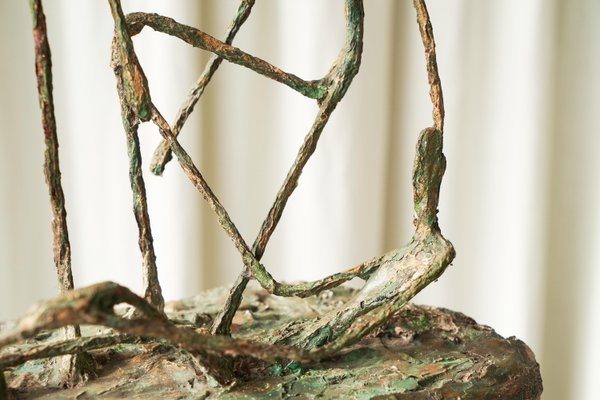 Poetic Sculpture in Metal and Plaster in the style of Alberto Giacometti, 1960s-FEW-2024207