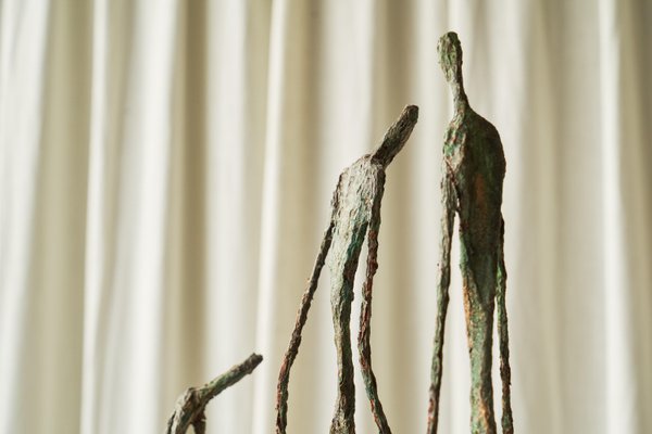 Poetic Sculpture in Metal and Plaster in the style of Alberto Giacometti, 1960s-FEW-2024207