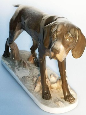 Pointer Dog Figurine by F. Diller for Rosenthal Porcelain-UCH-1224774