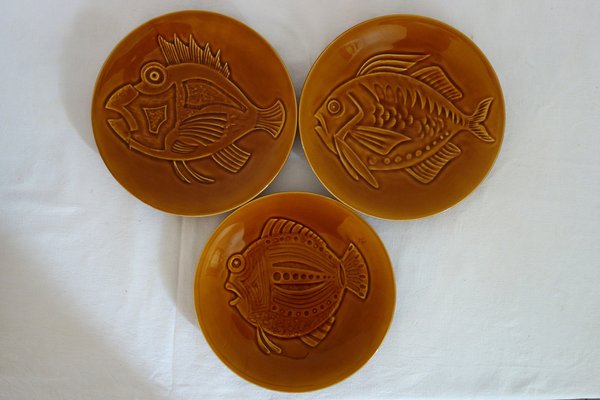 Poisson Plates by Robert Picault for Longchamp, 1970s, Set of 12-XTZ-1775449