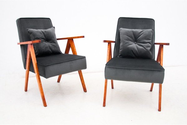 Polish Armchair & Footrest by H. Lis, 1960s, Set of 2-BXB-903586