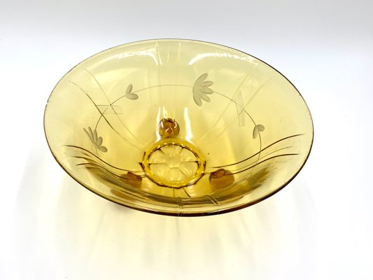 Polish Art Deco Bowl from Ząbkowice Glassworks, 1960s-BXB-1057110