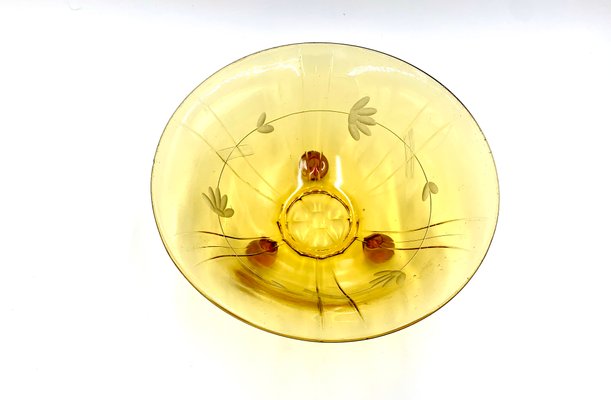 Polish Art Deco Bowl from Ząbkowice Glassworks, 1960s-BXB-1057110