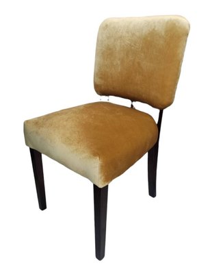 Polish Art Deco Chairs in Gold, 1930s, Set of 4-FSD-1290752