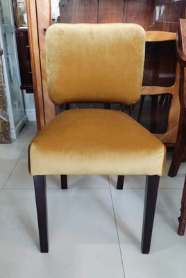 Polish Art Deco Chairs in Gold, 1930s, Set of 4-FSD-1290752