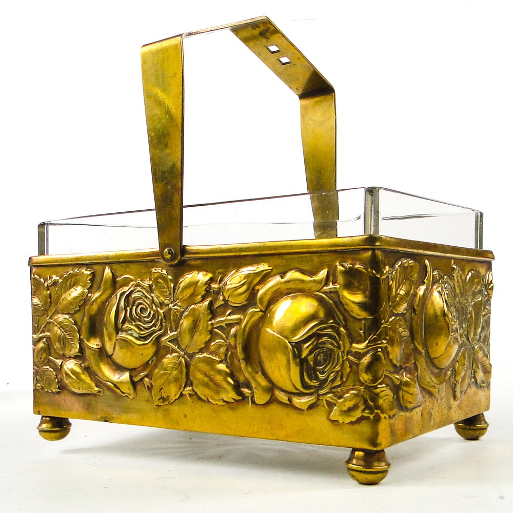 Polish Art Nouveau Fruit Basket by Plewkiewicz, 1890s