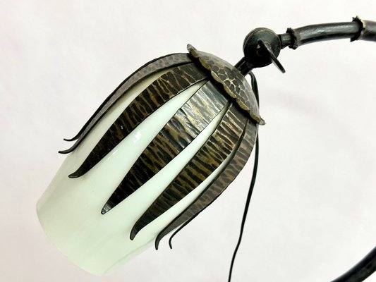 Polish Brutalist Iron Floor Lamp, 1970s-ZCY-1778072