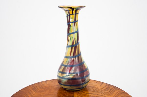 Polish Colorful Vase by Ząbkowice Glasswork, 1960s-BXB-849517