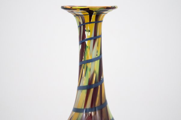 Polish Colorful Vase by Ząbkowice Glasswork, 1960s-BXB-849517