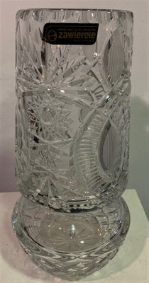 Polish Crystal Vase from Zawiercie, 1970s-IKW-846322