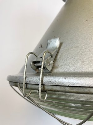 Polish Industrial Factory Ceiling Lamp with Glass Cover from Mesko, 1990s-CGF-1268366