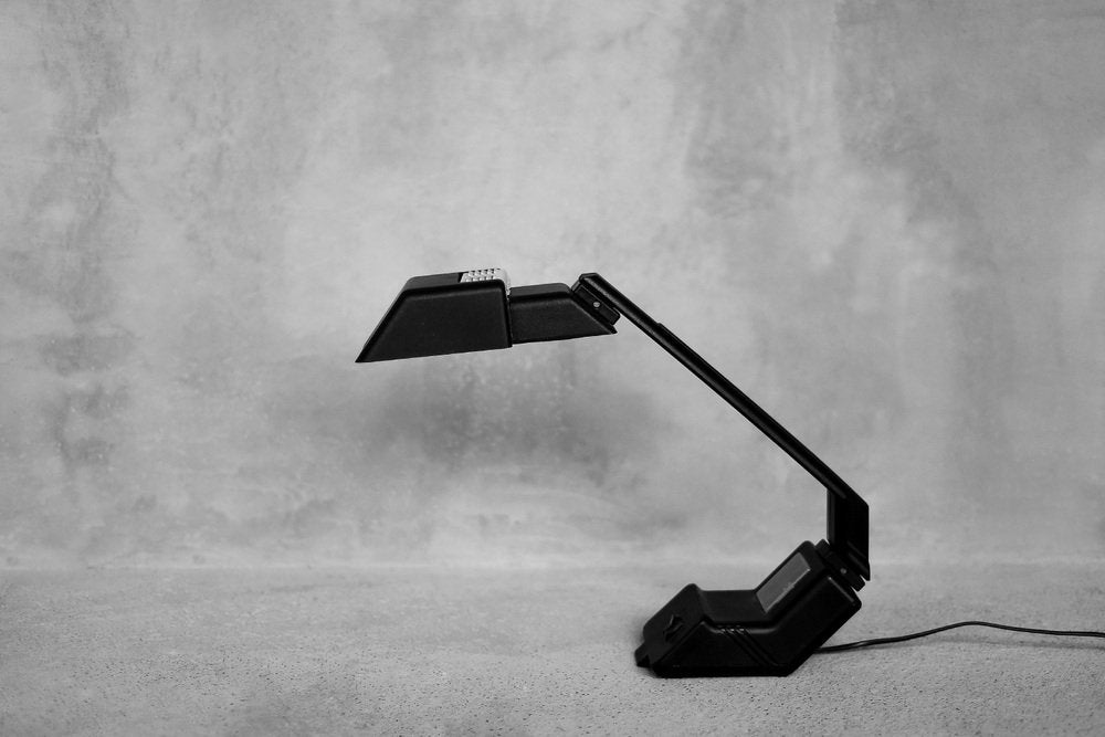 Polish Modern Desk Lamp with Clock by Wojciech Dybek for Polamp Pułtusk, 1987