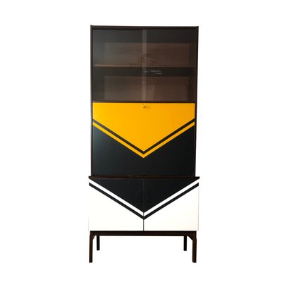 Polish Secretaire with Manual Geomertic Motif, 1970, Set of 2-YQY-2016585