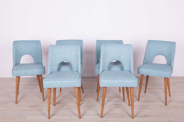 Polish Shell Chairs from Bydgoszcz Furniture Factory, 1960s, Set of 6-NIT-971829