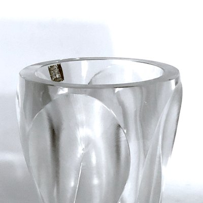 Polished and Frosted Crystal Glass Ingrid Vase from Lalique, 1960s-OT-1057268