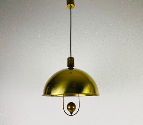 Polished Brass Pendant Lamp by Florian Schulz, 1970s-PUK-829086