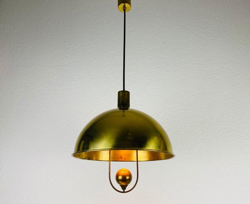 Polished Brass Pendant Lamp by Florian Schulz, 1970s-PUK-829086