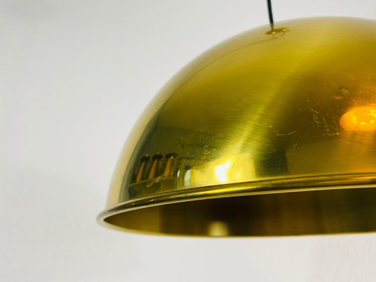 Polished Brass Pendant Lamp by Florian Schulz, 1970s-PUK-792244