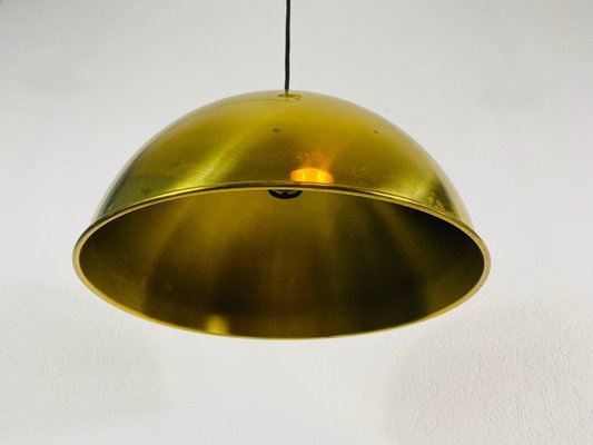 Polished Brass Pendant Lamp by Florian Schulz, 1970s-PUK-792244